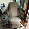 Custom RV captain chair seat covers installed in a 2016 Tiffin Allegro Open Road motorhome