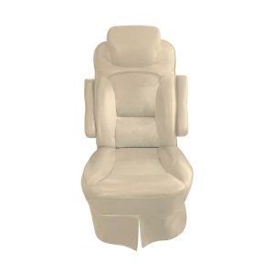 Sand cotton slip-on RV captain's chair cover for 2018 Jayco Precept
