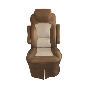 Light brown with sand insert velvet slip-on RV captain's chair cover for 2018 Jayco Precept