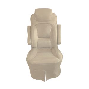 Sand velvet slip-on RV captain's chair cover for 2018 Jayco Precept