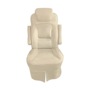 Alabaster solid vinyl slip-on RV captain's chair cover for 2018 Jayco Precept