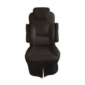 Walnut vinyl slip-on RV captain's chair cover for 2018 Jayco Precept