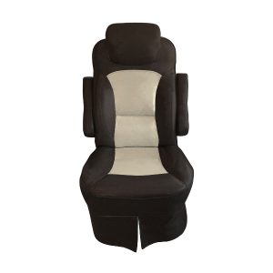 Walnut with alabaster insert vinyl RV captain’s chair cover for 2018 Jayco Precept