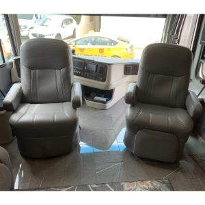 2018 Holiday Rambler Endeavor seat covers pair installed driver passenger RV captain chairs custom fit