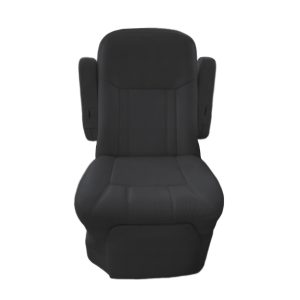 Charcoal cotton RV seat cover for captain chairs in motorhomes
