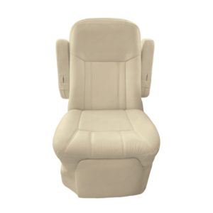 Sand color cotton RV seat cover for captain chairs in Class A motorhomes