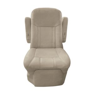 Sand velvet RV captain chair seat cover for motorhome interior comfort