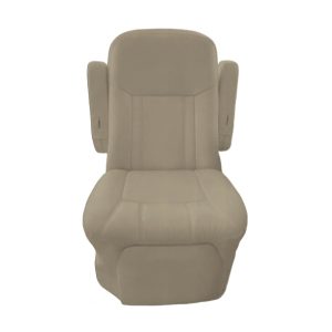 Milled pebble vinyl RV captain chair seat cover with textured OEM style finish