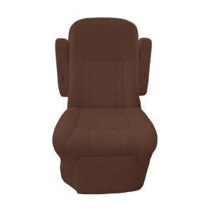 Ranch tan vinyl RV seat cover for captain chairs with warm classic interior look