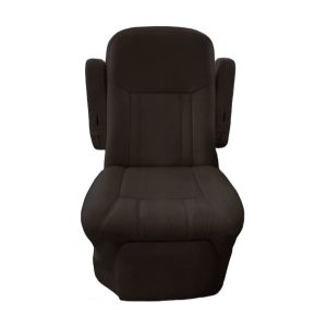 Walnut vinyl RV seat cover for captain chairs with rich luxury interior finish