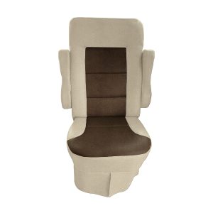 Sand and dark brown two tone velvet RV seat cover for 2010-2011 Allegro Open Road captain seats