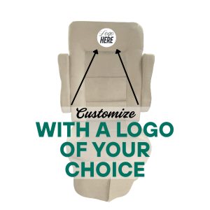 Custom logo RV seat cover for 2011-2013 Tiffin Allegro Open Road captain chair with embroidered headrest