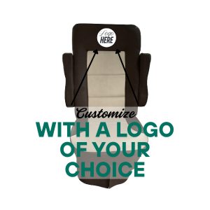 Custom logo RV seat cover for Tiffin Allegro Open Road captain chair with embroidered headrest design