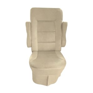 Light ivory vinyl RV seat cover for Allegro Open Road captain chairs waterproof easy clean