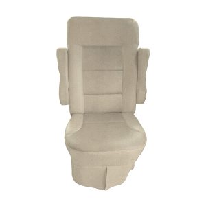 Sand velvet RV seat cover for Tiffin Allegro Open Road captain chairs