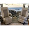 Installed RV seat covers on 2013 Tiffin Allegro Open Road captain chairs with diamond stitch vinyl